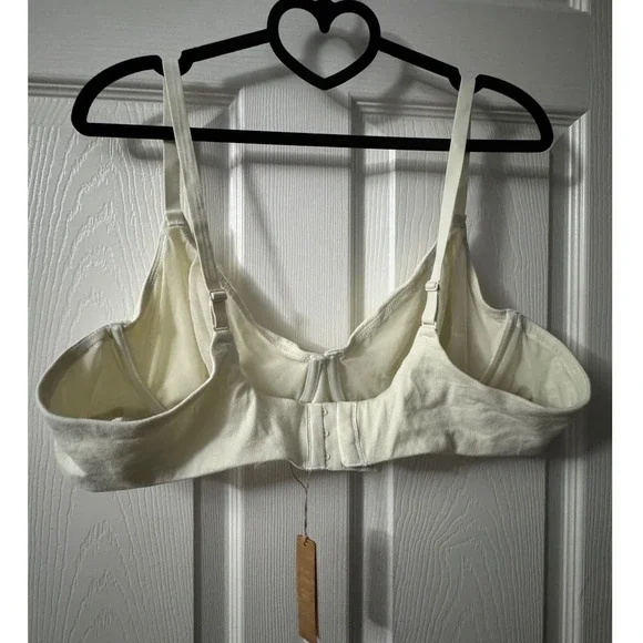 SKIMS Cotton Jersey Underwire Bra T-Shirt Everyday Support Bone 44C - Picture 4 of 7